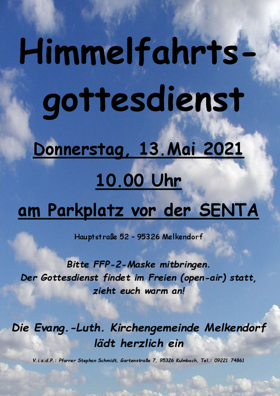 Plakat Himmelfahrtsgottesdienst